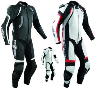 Combinaison Cuir 1 Pc. Moto Motard Piste Racing Route Protections Homologuées - Photo 1/2