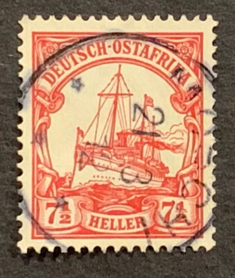 Travelstamps: 1905 GERMANY EAST AFRICA STAMPS Kaiser’s Yacht 7½h Used - Image 1 of 4