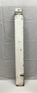 Antique Decorative Shabby White Hardwood Oak Newel Post 5x43 Chic VTG 1962-22B - Picture 1 of 12