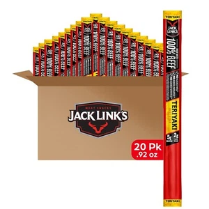 Jack Link's Beef Sticks 20 Count 0.92 Oz Multi Color Protein Snack 6g Protein - Picture 1 of 3