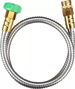 3 Ft Stainless Steel Short Garden Hose Flexible Kink-Free Garden Water Hose - Picture 1 of 8