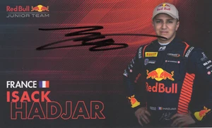 Formel 1 : ISACK HADJAR Originalautogramm , handsigniert auf original Karte - Bild 1 von 2