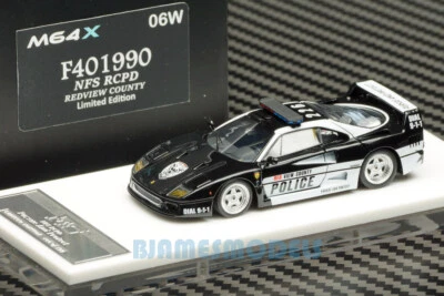 SCM MY64 06W  1/64 Ferrari F40 1990 NFS RCPD police car Resin model - Image 1 of 4