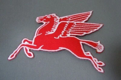 MOBIL PEGASUS Embroidered Iron-On Uniform-Jacket Patch 3.5" LF - Image 1 of 2