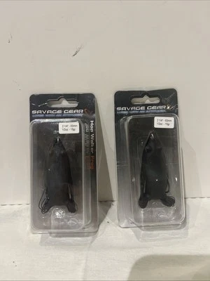 (2) Savage Gear Hop Walker Frog 2 1/4” 1/2 Oz Black Lot Of 2 - Image 1 of 4