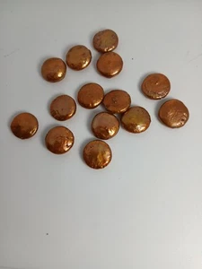 Süßwasserperlen lose Perlen zur Schmuckherstellung 14 Nachlass Barock Bronze Scheibe - Bild 1 von 9