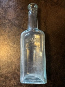 OPEN PONTIL DAVIS VEGETABLE PAIN KILLER BOTTLE 1850's VA. RIVER FIND 4 1/4" - Picture 1 of 4
