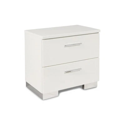 Furniture Sapphire Solid Wood 2-Drawer Nightstand in White - Image 1 of 4
