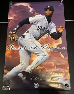 1996 Ken Griffey Jr Baseball Heaven Vintage Poster Seattle Mariners HEUTE VERSAND - Bild 1 von 3