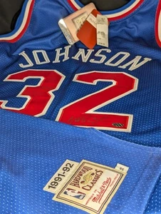 Camiseta deportiva vintage firmada por Mitchell & Ness 1991-92 NBA All-Star Magic Johnson con certificado de autenticidad - Imagen 1 de 11