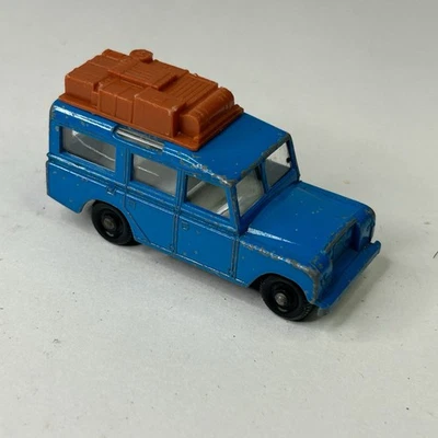 Land Rover vintage 1965 Matchbox Lesney Blue Safari #12 Foto 1 de 4