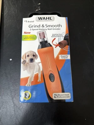 Molinillo de uñas para mascotas Wahl Grind & Smooth batería de 2 velocidades y Acc. Perros Gatos Nuevo Foto 1 de 4