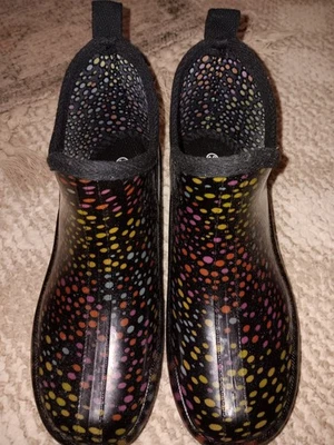 Botas de lluvia al tobillo Corgi para mujer talla 10 lunares multicolores Foto 1 de 3
