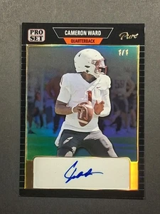 2023 Leaf Proset Pure 1/1 Black Autographs Cam Ward🔥🔥 - Picture 1 of 2