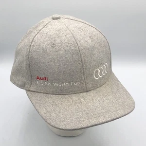 Audi FIS Ski World Cup Grey Snapback Wool Blend Adjustable Alpine Racing Hat Cap - Picture 1 of 12