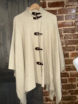 Jones New York Signature Mezcla de Lana Capa Cierres de Palanca Tejido Acanalado Chic OS Foto 1 de 4