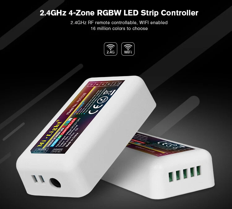2.4G 4 Zone WIFI RF Remote Controller DC 12-24V for 5050 RGBW LED Strip Light - Image 1 of 4
