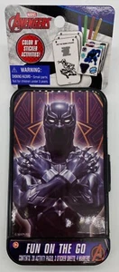 Marvel Black Panther On The Go Color y Pegatina Niños Set PERFECTO RELLENO DE MEDIAS - Imagen 1 de 7