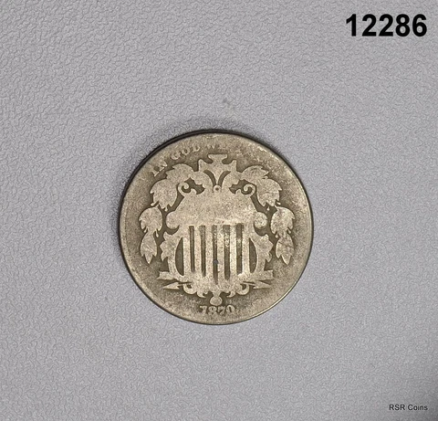 1870 SHIELD NICKEL SCARCE AG/G! #12286 Cover