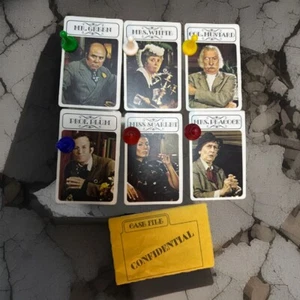 Vintage Game Pieces • 1972 Clue • Character Cards • 6 Complete Set, Pieces  - Picture 1 of 12