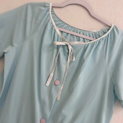  Винтажная ночная рубашка Aristocraft от Superior халат маленький светло-синий прозрачный - Изображение 1 из 4