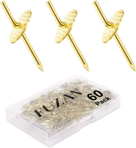 60 Stück Bilderaufhänger, 20 Pfund Bilderaufhängehaken, Nagelhaken aus Eisenlegierung, Profe - Bild 1 von 12