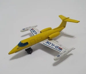 Lesney Matchbox Yellow Gates Learjet Vintage 1973 England Jet Plane Complete - Picture 1 of 11