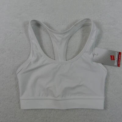 Hanes Sports Bra Womens Extra Small White Pullover Racerback - Image 1 of 4