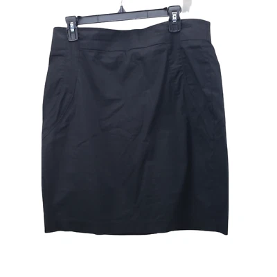 Falda para mujer Kenar talla 12 negra línea A 21,5" largo algodón  Foto 1 de 4