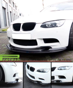 GT4 Type Carbon Fiber Front Bumper Spoiler Lip For BMW E90 E92 E93 M3 2008-2013 - Picture 1 of 2