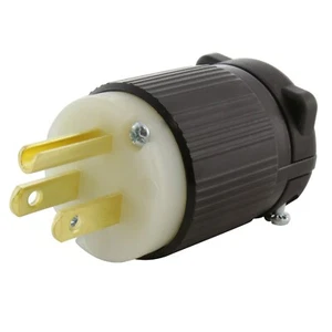 15A 125V NEMA 5-15P 3-Prong Regular Household Plug Assembly by AC WORKS® - Picture 1 of 5