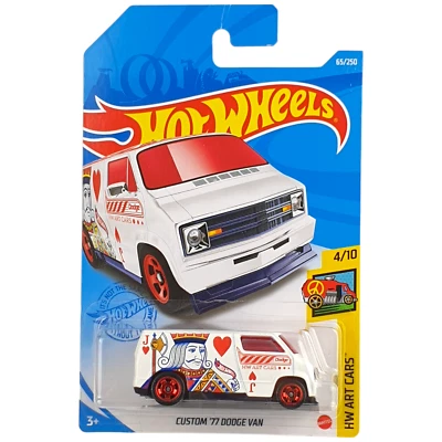 Hot Wheels ЗАКАЗНОЙ ФУРГОН DODGE 77 художественный автомобиль белый T/Hunt 65/250 2020 новый отправлен в коробке - Изображение 1 из 4
