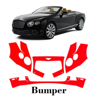 Película de protección de pintura PPF precortada para parachoques para Bentley Continental GT 2012-2015 Foto 1 de 4