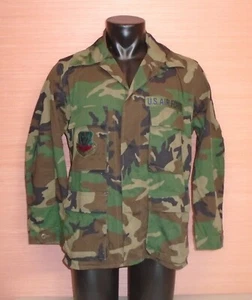 USGI Air Force USAF Woodland BDU Camouflage Combat Coat Jacket Size Medium Short - Picture 1 of 6