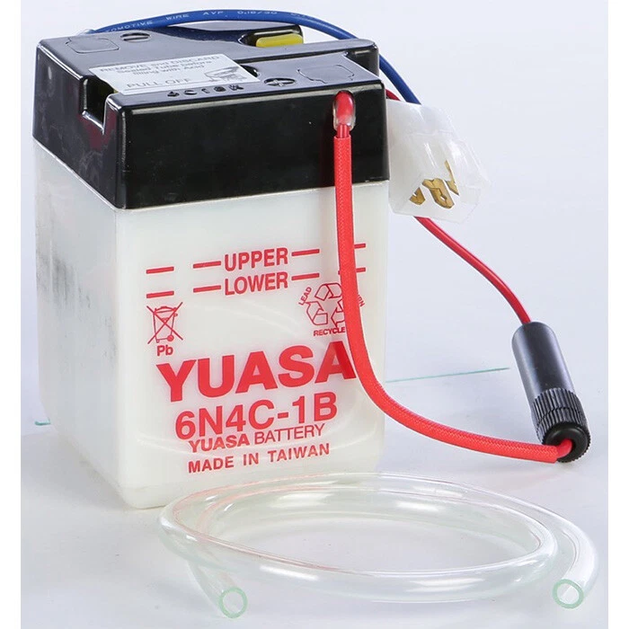 YUASA  BATTERY 6N4C-1B CONVENTIONAL  Honda CT70 1974-1979 Honda XL100S 1981-1982 - Image 1 of 1