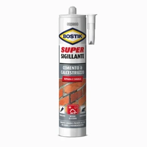 Cemento Sigillante per Fughe Bostik Mastice Silicone per esterno Cartuccia 500 g - Afbeelding 1 van 6