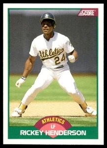 1989 Score Rookie & Traded Rickey Henderson #50T - Picture 1 of 2