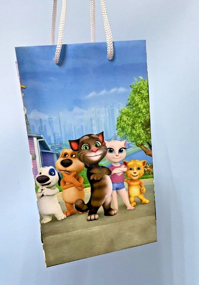 Talking Tom and Friends Birthday Party Banner Plates Cups Hats Bags Favor Box - Image 1 of 1