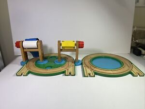 Wooden Train Track Set Busy Day on Sodor Tidmouth Station, Wash Coal Loader BRIO