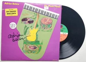 Adrian Belew REAL SIGNED Mr. Music Head Vinyl Record EXACT PROOF King Crimson - Picture 1 of 6