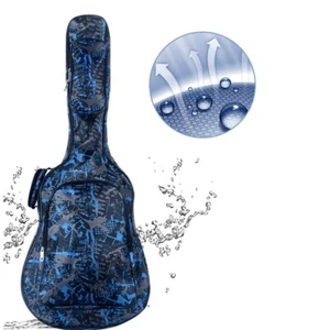 40/41" Acoustic Guitar Bag Thickened Sponge Shoulder Guitar Bag Case Waterproof - Picture 1 of 9