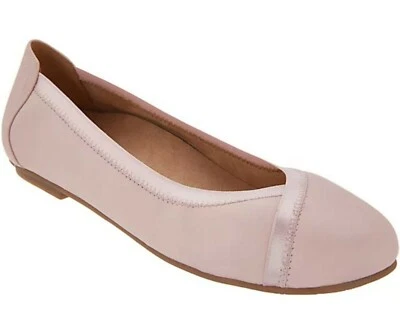 Vionic leather spark caroll ballet flats light pink slip on comfort casual - Image 1 of 4