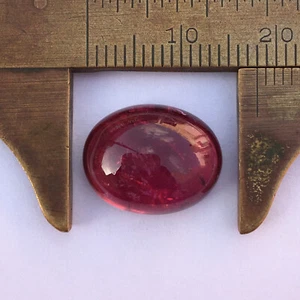 Fabulous ruby lite tourmaline cabochon gemstone good color oval shape 9.80 carat - Picture 1 of 6