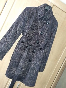 GIACCA GALLARY Trench Coat Brown Size 12 Belted. - Picture 1 of 6