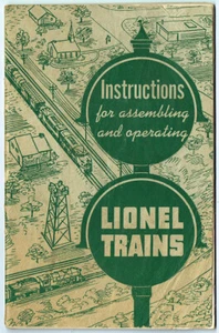 ORIGINAL 1951 TYPE E INSTRUCTIONS FOR ASSEMBLING & OPERATING LIONEL TRAINS BOOK - Picture 1 of 3