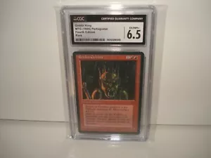 1995 MTG MAGIC THE GATHERING PORTUGUESE GOBLIN KING 4TH EDITION FBB RARE CGC 6.5 - Picture 1 of 1