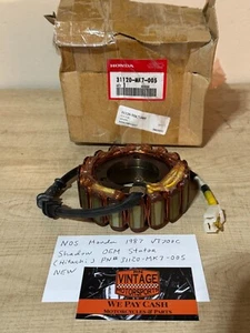NOS Honda 1987 VT700C Shadow OEM Stator ( Hitach ) Part # 31120-MK7-005 New . - Picture 1 of 8