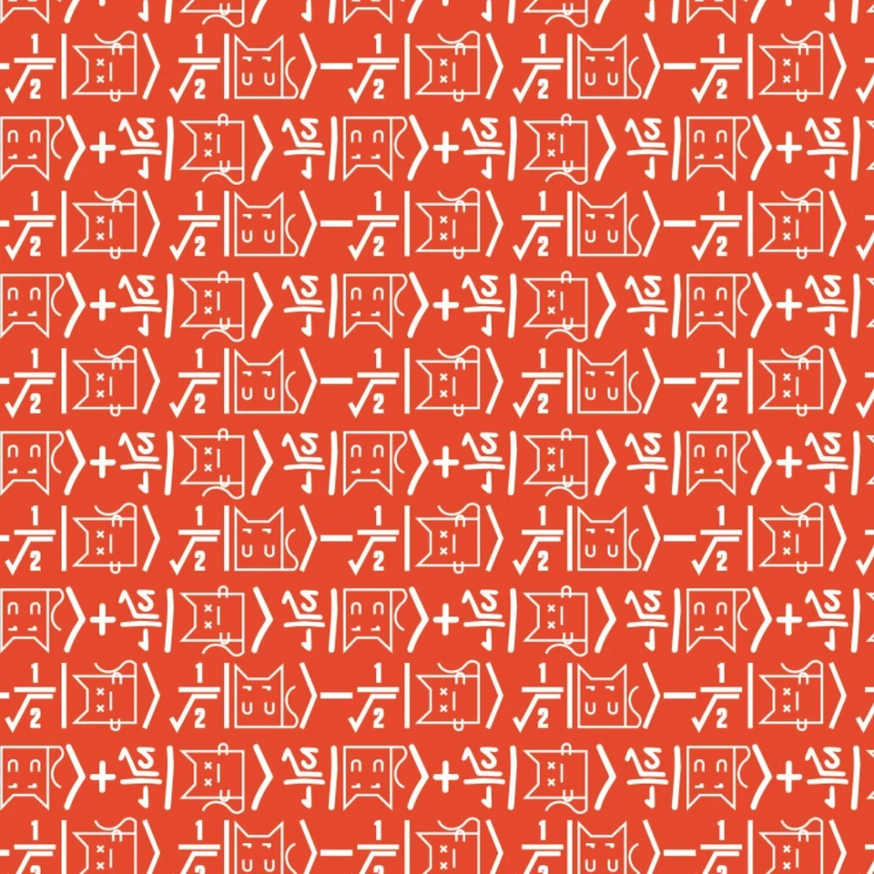 The Big Bang Theory - Mat Cat Red Cotton Fabric Sold by the Yard - Image 1 of 1