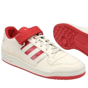 adidas Forum Low Mens Shoes Trainers Uk Size 8 - 8.5 White / Red GW2043 - Picture 1 of 18