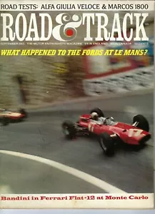 1965 Alfa Romeo Giulia Spider, Bronco, Pontiac Sprint OHC vintage Road & Track - Imagen 1 de 4